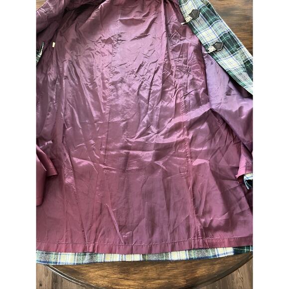 Vintage Amana Fine Woolens Tartan Long Cape Womens Metal Clasp Size Large - Picture 11 of 14